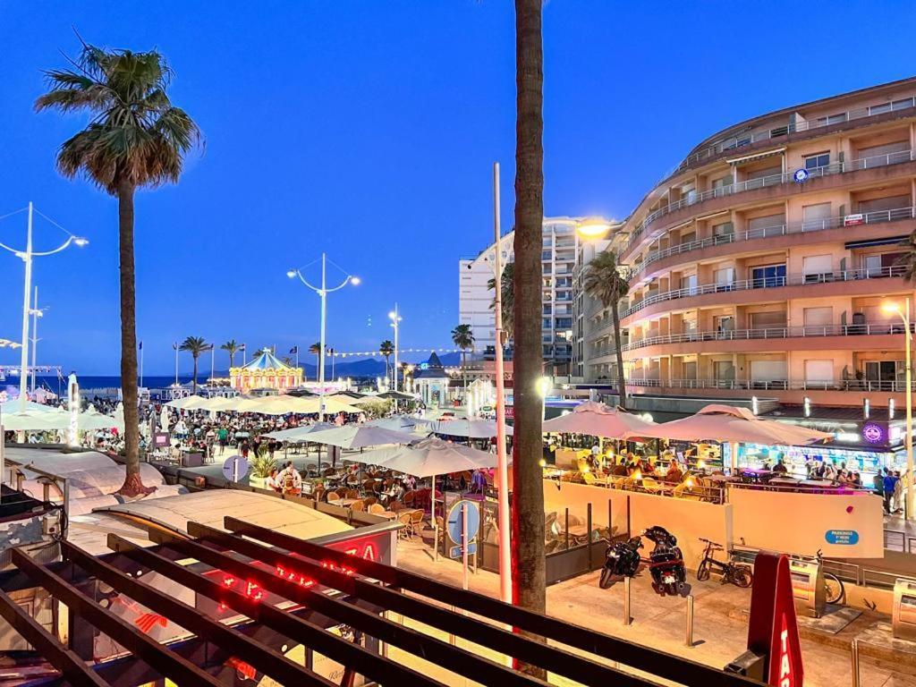 Appartement Vue Mer Parking Prive Place Med Canet-en-Roussillon Bagian luar foto